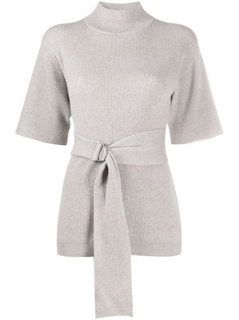 Brunello Cucinelli Belted Knitted Top - Farfetch