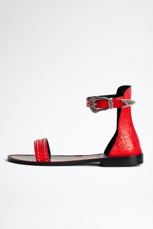 Ever Croco Sandals - sandals women | Zadig&Voltaire