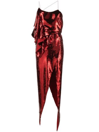 Alexandre Vauthier sequin-embellished slit-detail Gown - Farfetch