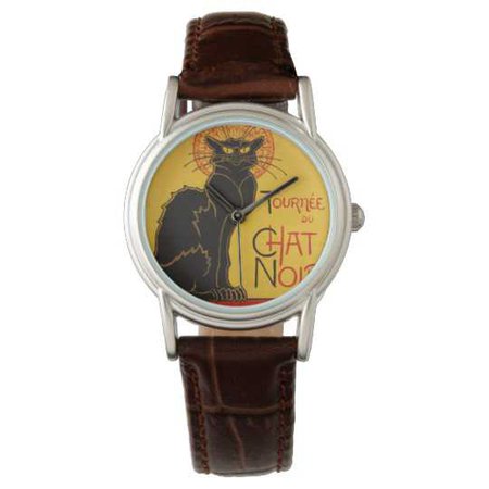 Le Chat Noir Art Nouveau Wrist Watch | Zazzle.co.uk