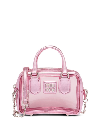 pink metallic miu miu bag