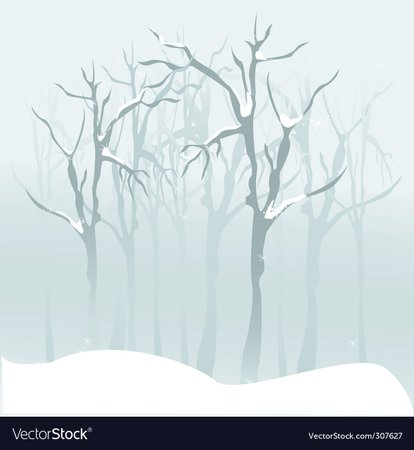 Forest snow Royalty Free Vector Image - VectorStock