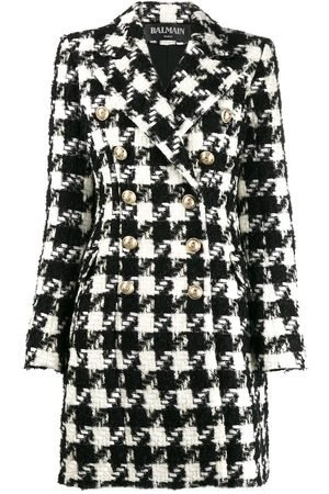 Balmain Houndstooth double-breasted coat