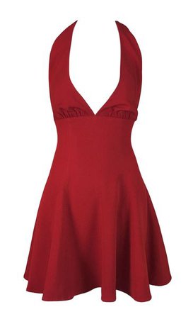 S/S 1995 Dolce & Gabbana Red Plunging Marilyn Micro Mini Dress | My Haute Wardrobe