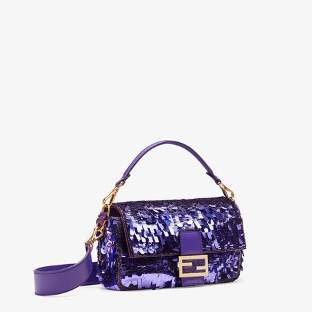 Fendi - Baguette - Purple sequined bag | Fendi
