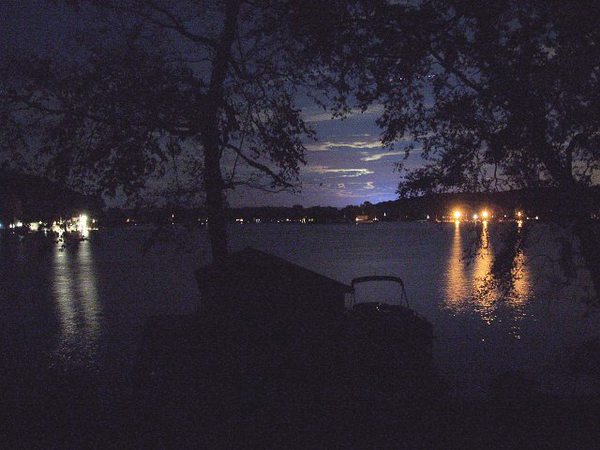 late night lake view