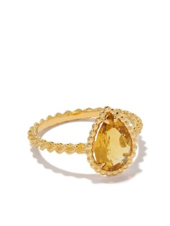 Boucheron 18Kt Yellow Gold Serpent Bohème Citrine S Motif Ring JRG02702 | Farfetch