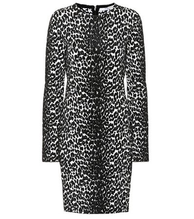 Leopard jacquard dress