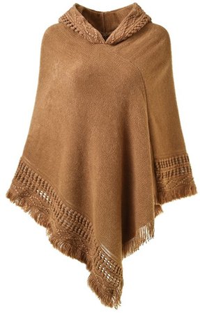 camel shawl pullover