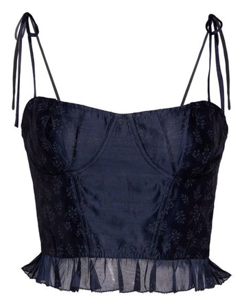dark blue corset top