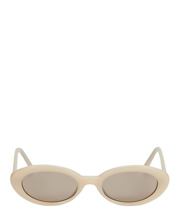 Lu Goldie Sylvie Oval Sunglasses | INTERMIX®