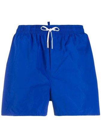 Shop blue Dsquared2 neon print swimming trunks with Express Delivery - Farfetch