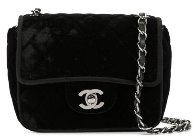 Chanel velvet chain shoulder bag