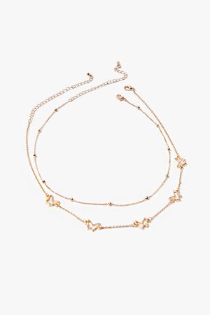 Butterfly Charm Necklace Set | Forever 21