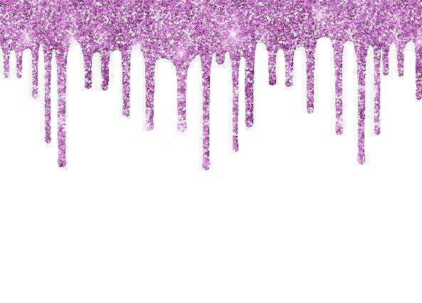 dripping purple glitter