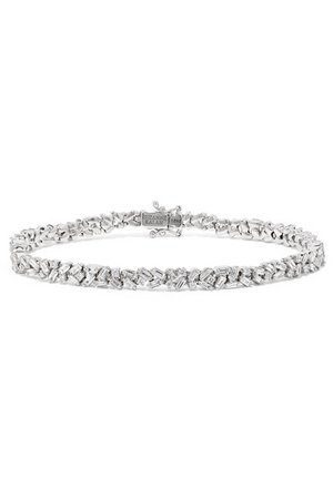 Suzanne Kalan | 18-karat white gold diamond bracelet | NET-A-PORTER.COM