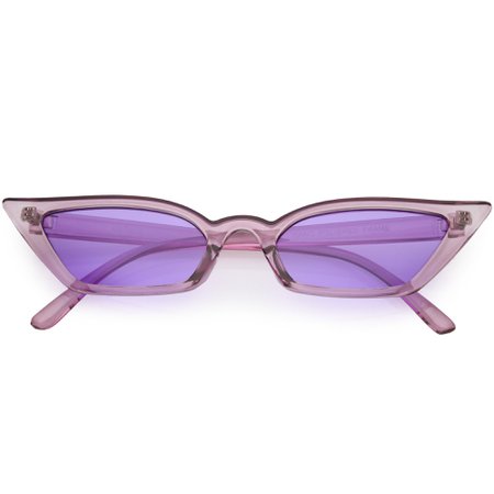 Retro Women's Translucent Thin Cat Eye Pantone Sunglasses - zeroUV