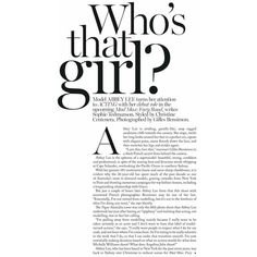 who's that girl