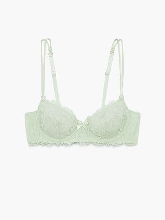 Deco Glass Lace Unlined Bra in Green | SAVAGE X FENTY