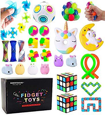 Amazon.com: Sensory Toys Set, Stress Relief Fidget Toys Pack for Adults Kids, Party Toys, Birthday Party Favors, Pinata Fillers, Classroom Rewards, Treasure Box Prizes, Carnival Game, Goodie Bag Fillers: Toys & Games