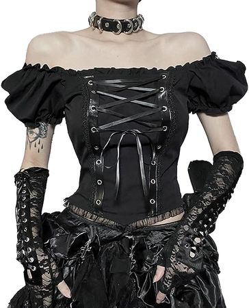 Amazon.com: Goth Crop Top for Women or Teen Girls Gothic Fashion Tops : Clothing, Shoes & Jewelry