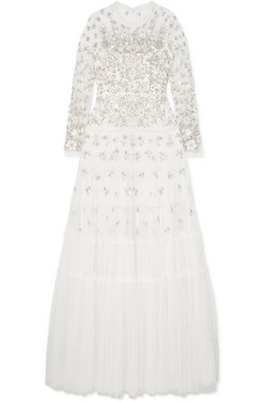 Needle & Thread | Ruffled embellished tulle gown | NET-A-PORTER.COM
