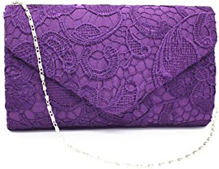Amazon.com: purple lace clutch