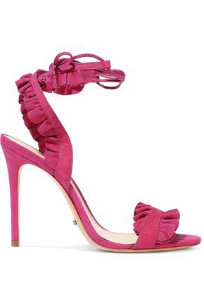 Ruffled suede and nubuck sandals | SCHUTZ | Sale up to 70% off | THE OUTNET