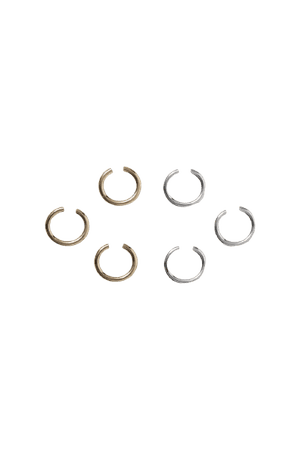 JENNIFER FISHER Thread set of six gold and silver-plated ear cuffs