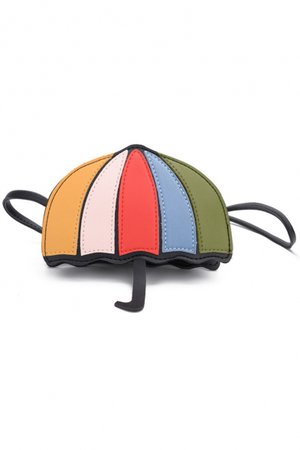 Lovely Multicolor Umbrella Shape Mini Color Block Crossbody Purse 16*5*16 CM - Beautifulhalo.com