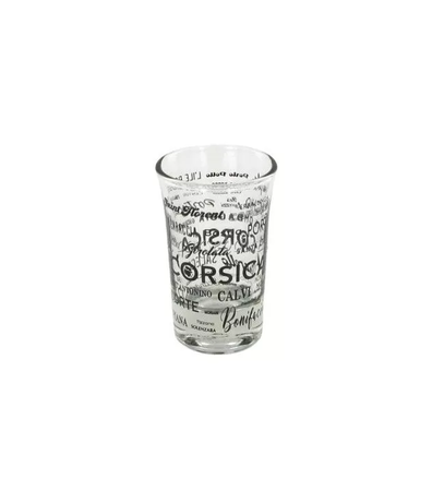 Shot glass with white background