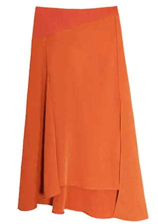 Юбка ассиметрия оранжевая