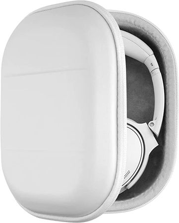 Geekria Shield Headphones Case Compatible with Bose QC45, QuietComfort 35 II, QC25 Case, Replacement Hard Shell Travel Carrying Bag with Cable Storage (White) : Electronics