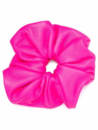 neon pink scrunchie