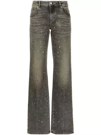 Blumarine Studded straight-leg Jeans - Farfetch