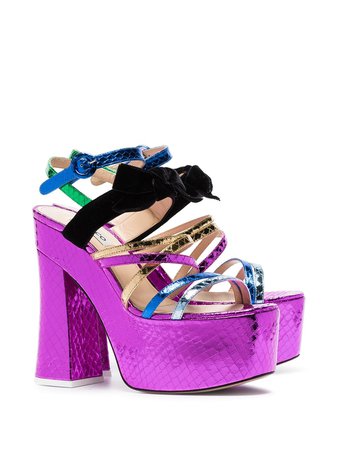 Attico Multicoloured Bibbi Greta platform heels