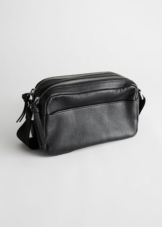 Leather Crossbody Bag - Black - Shoulderbags - & Other Stories
