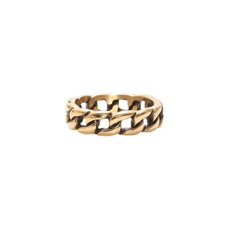 dark gold chain ring