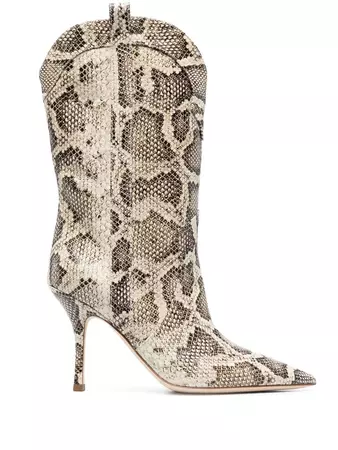 Paris Texas snakeskin-print Leather Boots - Farfetch