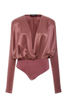 Lina Draped Silk-Charmeuse Bodysuit by Cushnie | Moda Operandi