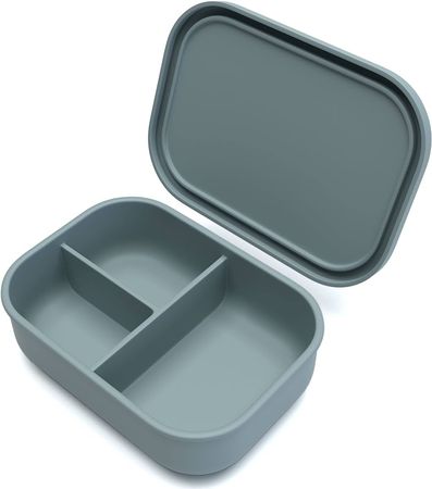 Amazon.com: Silicone Bento Box for Kids, Toddlers and Adults - Made from Platinum LFGB German Silicone - Microwave, Dishwasher, Freezer and Oven safe - Lunch, Snack and Sandwich Food Container (Sage): Home & Kitchen