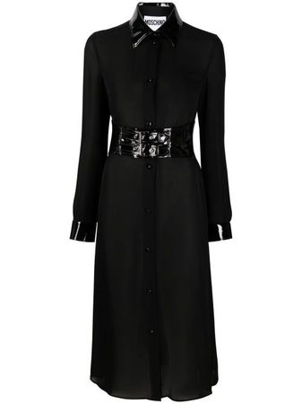 Moschino Belted mid-length Shirt Dress - Farfetch