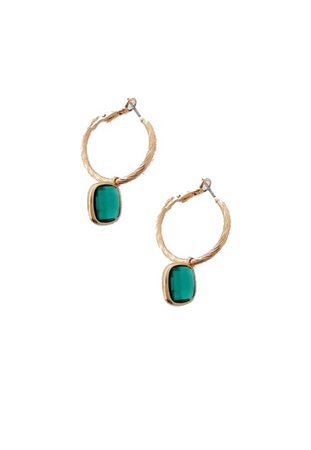 missguided emerald earrings