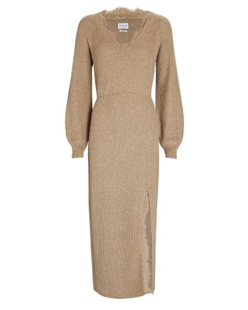 Saylor Bertie Lace-Trimmed Sweater Dress | INTERMIX®