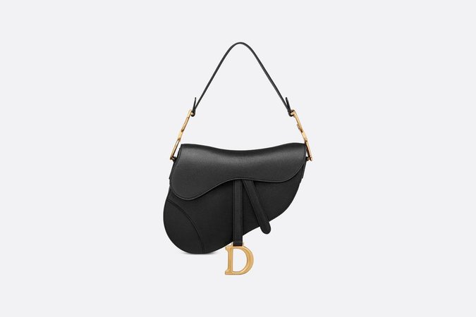 Saddle Bag Black Shiny Goatskin - Bags - Women's Fashion | DIOR