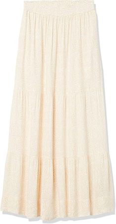 Amazon.com: Amazon Essentials Women's Pull-On Woven Tiered Midi Skirt, Tan, Animal Print, Medium : Clothing, Shoes & Jewelry
