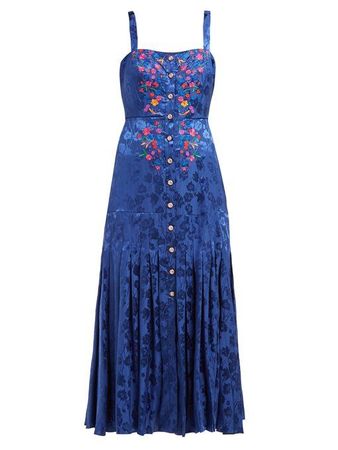 Electric blue designer dress