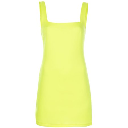 Cynthia Rowley Neon Yellow Bonded Dress