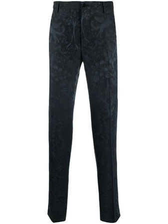 ETRO pressed-crease jacquard tailored trousers