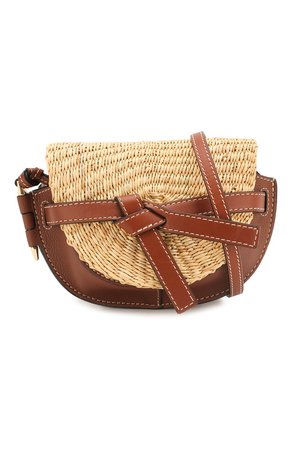 Женская коричневая сумка gate loewe x paula's ibiza LOEWE — купить за 87400 руб. в интернет-магазине ЦУМ, арт. A650U62X10